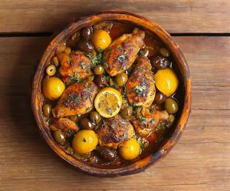 Tajine Poulet au Citron Confit & Olives